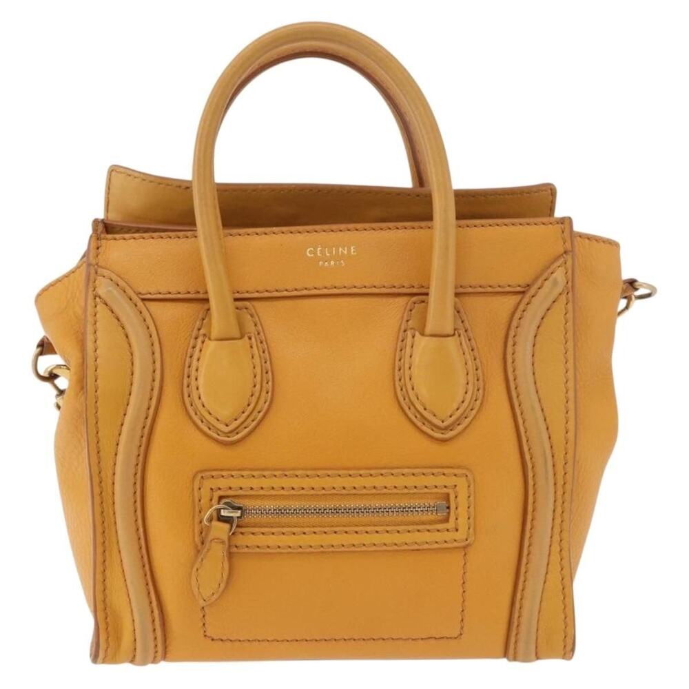 Celine Luggage Nano Shopper Handbag Yellow